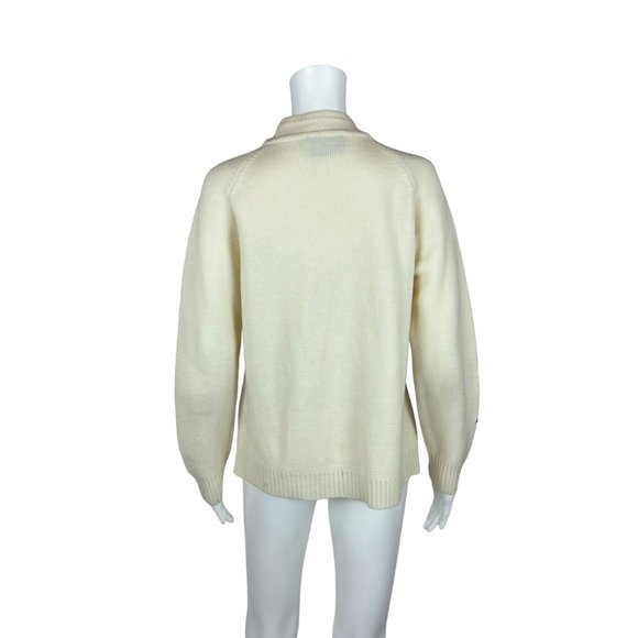 Vintage 80s Nautical Sweater Embroidered Sailboat Zip Up Cardigan - Picture 7 of 10